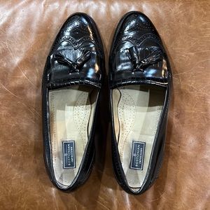 Bostonian size 14, Black Leather Slip-ons.